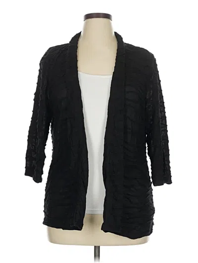 Pre-owned Jm Collection Cardigan Sweater In Black