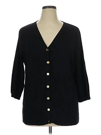 Pre-owned Jm Collection Cardigan Sweater In Black