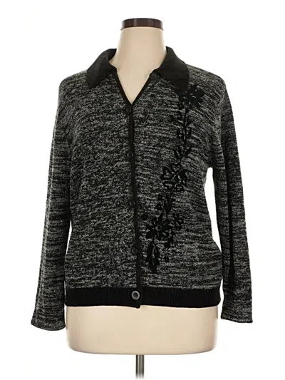 Pre-owned Jm Collection Cardigan Sweater In Black
