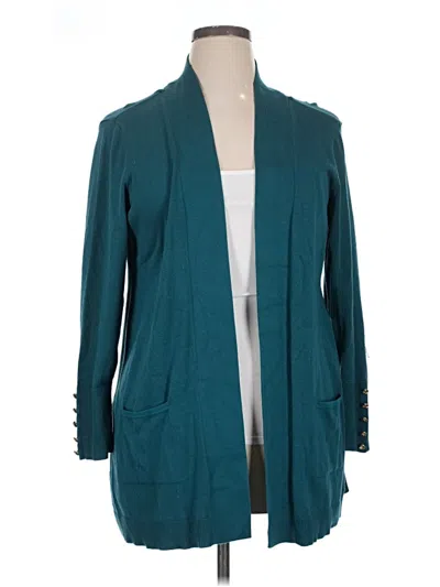 Pre-owned Jm Collection Cardigan Sweater In Blue