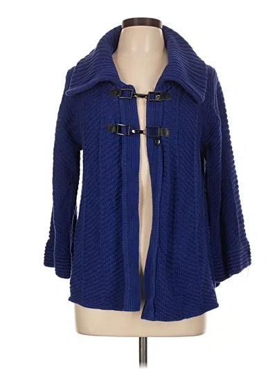 Pre-owned Jm Collection Cardigan Sweater In Blue