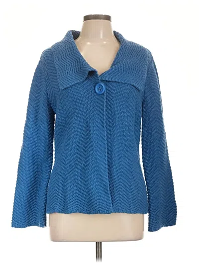 Pre-owned Jm Collection Cardigan Sweater In Blue