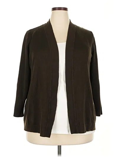 Pre-owned Jm Collection Cardigan Sweater In Brown