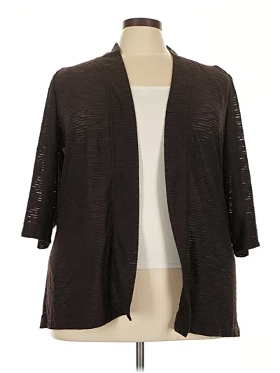 Pre-owned Jm Collection Cardigan Sweater In Brown