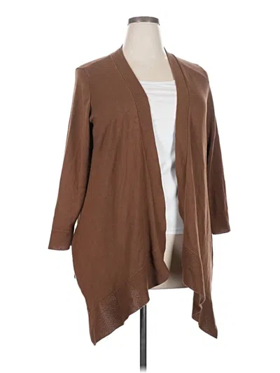 Pre-owned Jm Collection Cardigan Sweater In Brown