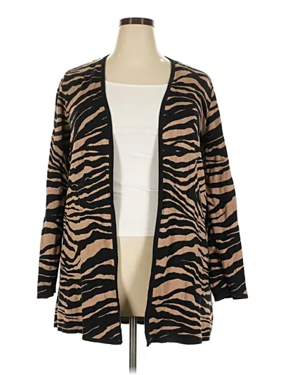 Pre-owned Jm Collection Cardigan Sweater In Brown