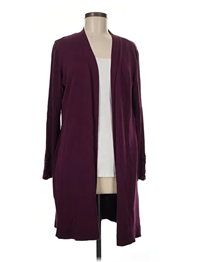 Pre-owned Jm Collection Cardigan Sweater In Burgundy