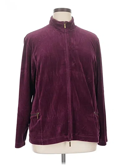 Pre-owned Jm Collection Cardigan Sweater In Burgundy