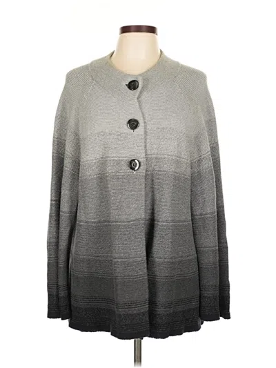 Pre-owned Jm Collection Cardigan Sweater In Gray
