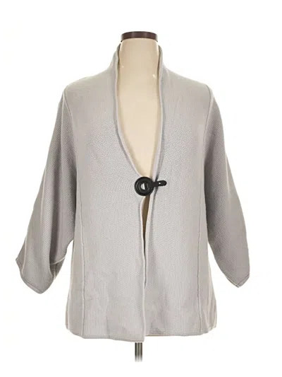 Pre-owned Jm Collection Cardigan Sweater In Gray