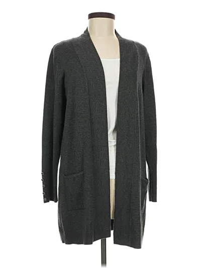 Pre-owned Jm Collection Cardigan Sweater In Gray
