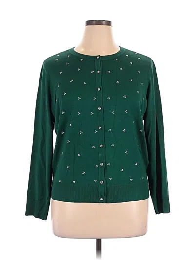 Pre-owned Jm Collection Cardigan Sweater In Green