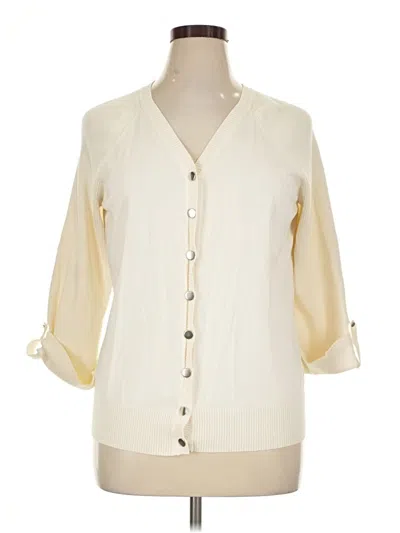 Pre-owned Jm Collection Cardigan Sweater In Ivory