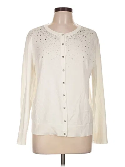 Pre-owned Jm Collection Cardigan Sweater In Ivory