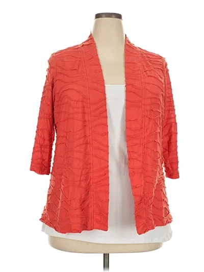 Pre-owned Jm Collection Cardigan Sweater In Orange