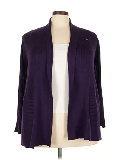 Pre-owned Jm Collection Cardigan Sweater In Purple