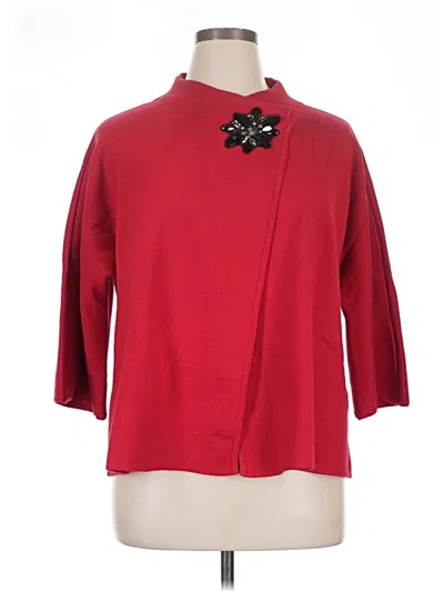 Pre-owned Jm Collection Cardigan Sweater In Red