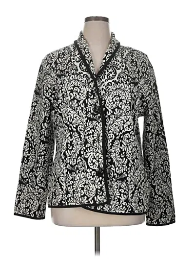 Pre-owned Jm Collection Cardigan Sweater In Silver