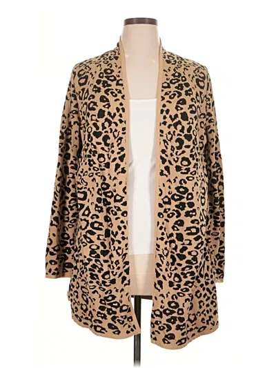 Pre-owned Jm Collection Cardigan Sweater In Tan