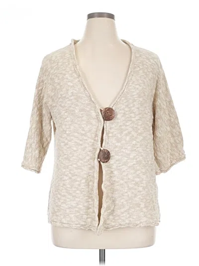Pre-owned Jm Collection Cardigan Sweater In Tan