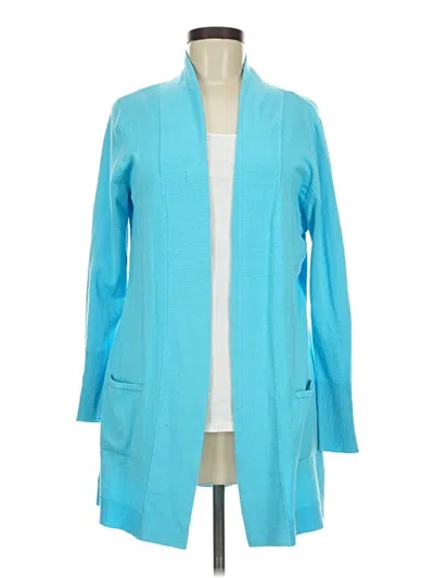 Pre-owned Jm Collection Cardigan Sweater In Teal