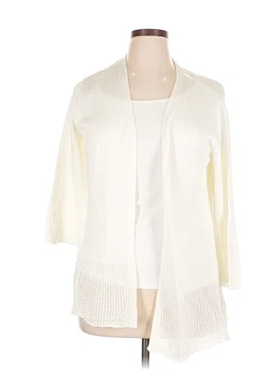 Jm Collection Cardigan Sweater In White