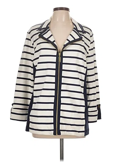 Pre-owned Jm Collection Cardigan Sweater In White