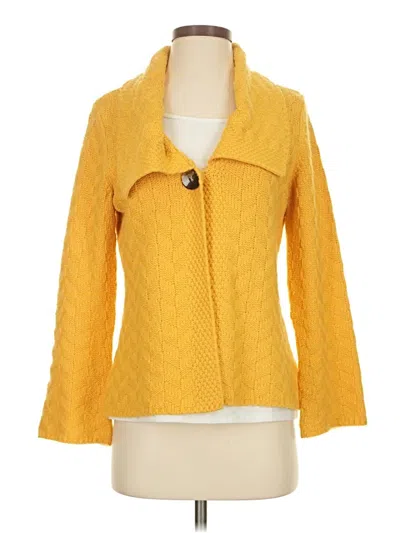 Pre-owned Jm Collection Cardigan Sweater In Yellow