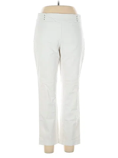 Pre-owned Jm Collection Casual Pants In White