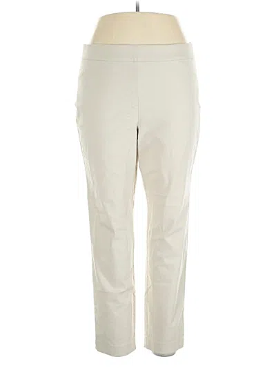 Pre-owned Jm Collection Casual Pants In White
