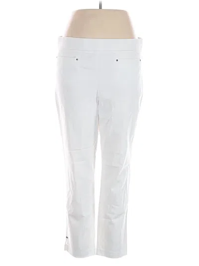 Pre-owned Jm Collection Casual Pants In White
