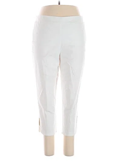 Pre-owned Jm Collection Casual Pants In White