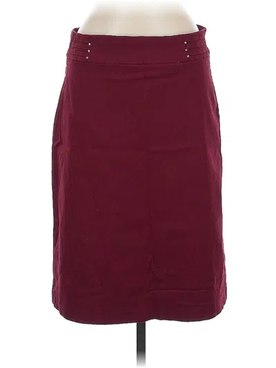 Pre-owned Jm Collection Casual Skirt In Burgundy