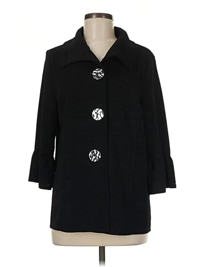 Pre-owned Jm Collection Coat In Black