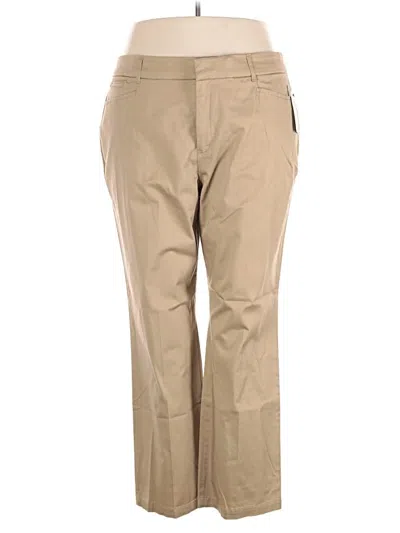 Pre-owned Jm Collection Khaki Pant In Brown