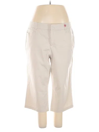 Pre-owned Jm Collection Khaki Pant In White