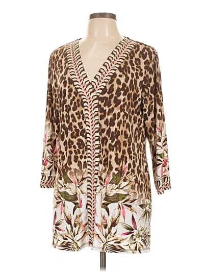 Pre-owned Jm Collection Kimono In Brown