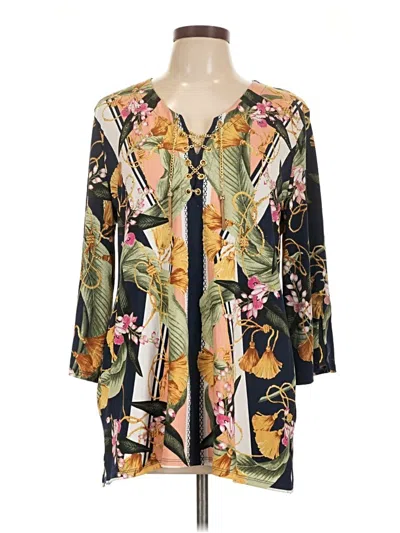 Pre-owned Jm Collection Kimono In Gold