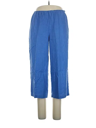 Pre-owned Jm Collection Linen Pants In Blue