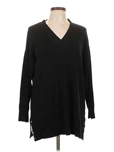 Pre-owned Jm Collection Long Sleeve Blouse In Black