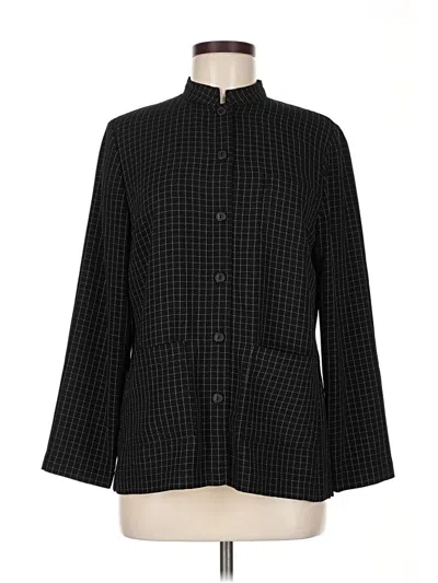 Pre-owned Jm Collection Long Sleeve Blouse In Black