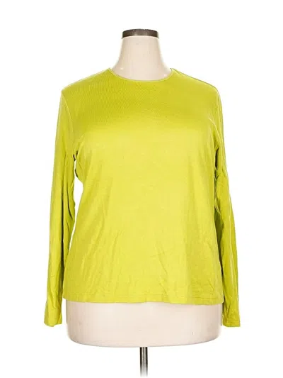 Pre-owned Jm Collection Long Sleeve T-shirt In Green