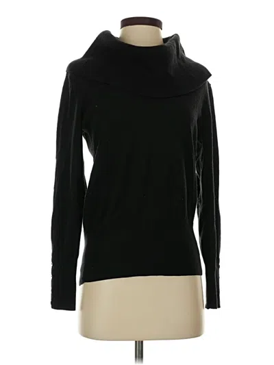 Pre-owned Jm Collection Long Sleeve Top Black Turtleneck Tops