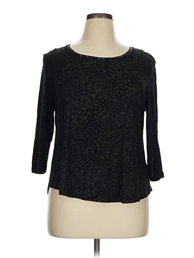Pre-owned Jm Collection Long Sleeve T-shirt In Black