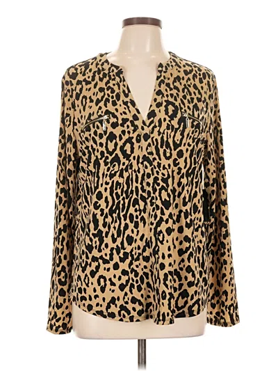 Pre-owned Jm Collection Long Sleeve T-shirt In Gold