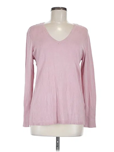 Pre-owned Jm Collection Long Sleeve T-shirt In Pink