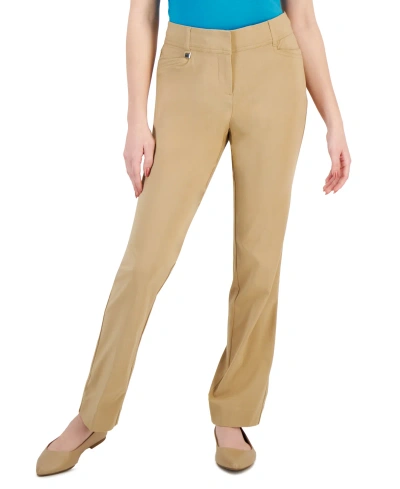 Jm Collection Petite Curvy Straight Leg Pants, Petite & Petite Short, Created For Macy's In New Fawn