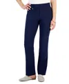 Jm Collection Petite Curvy Straight Leg Pants, Petite & Petite Short, Created For Macy's In Blue