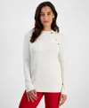 Jm Collection Petite Hardware-detail Sweater, Created For Macy's In Neo Natural