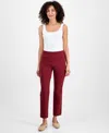 Jm Collection Petite Tummy-control Cambridge Stretch Slim-leg Pants, Created For Macy's In Red
